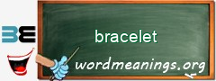 WordMeaning blackboard for bracelet